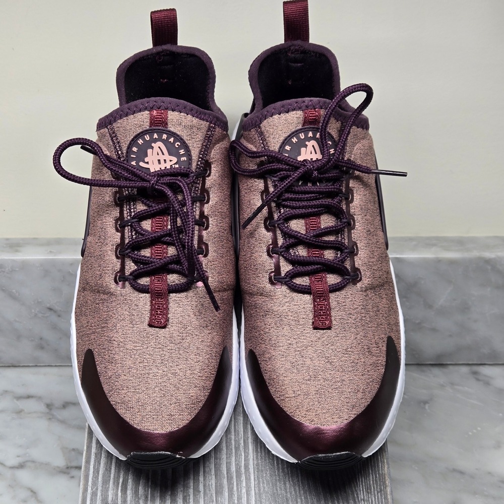 Nike Air Huarache Sneakers Womens Sz 8.5 Port Wine Ultra Running Shoes Excellent - Picture 7 of 11